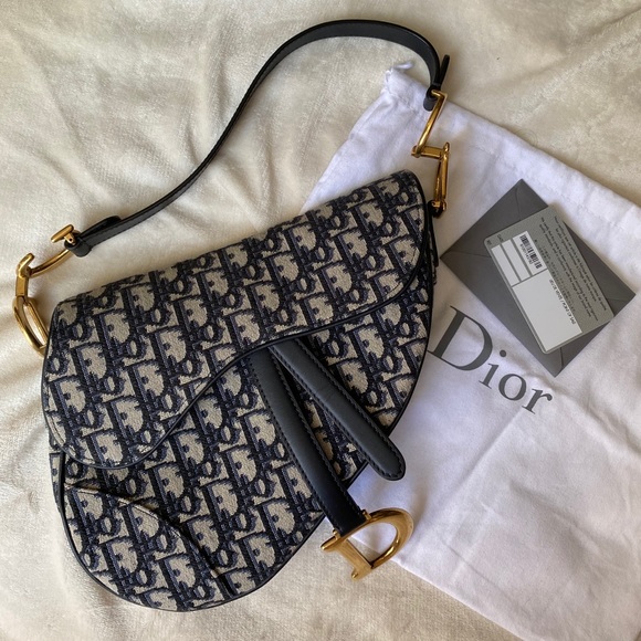 dior blue saddle bag
